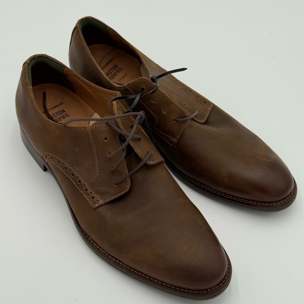 Johnson & Murphy Bostonian Brown Leather Oxfords Classic Elegance